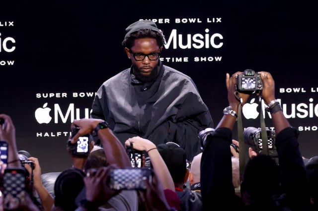 Rap-Star Kendrick Lamar bestreitet die Halbzeitshow beim Super Bowl in New Orleans