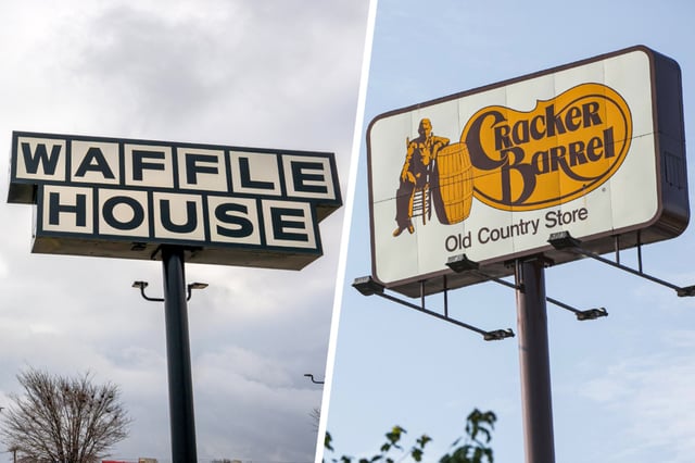 Waffle House; Cracker Barrel.