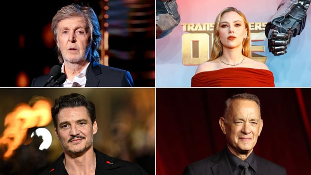 Paul McCartney, Scarlett Johansson, Pedro Pascal and Tom Hanks.
