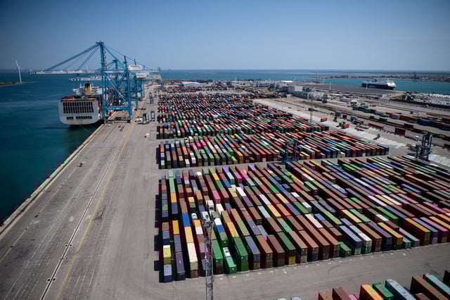 Le terminal de conteneurs Eurofos, à Fos-sur-Mer, le 23 juillet 2020.