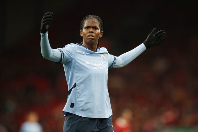Soccer Football - Women's Super League - Liverpool v Manchester City - Anfield, Liverpool, Britain - October 13, 2024 Manchester City's Khadija Shaw reacts Action Images via Reuters/Craig Brough/ File Photo