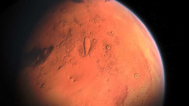 mysterious glow coming from Mars