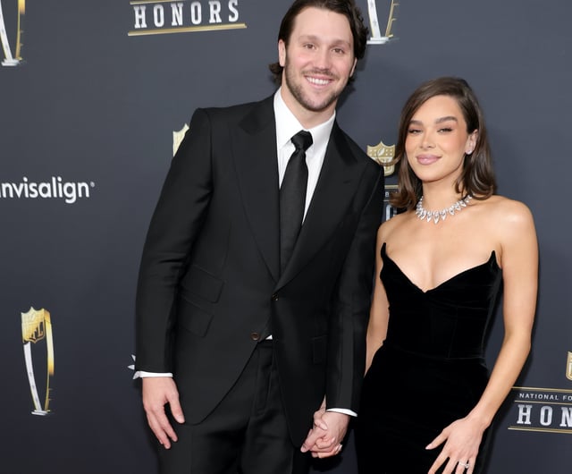 Josh Allen and Hailee Steinfeld attend the 14th Annual NFL Honors at Saenger Theatre on February 06, 2025 in New Orleans, Louisiana.
