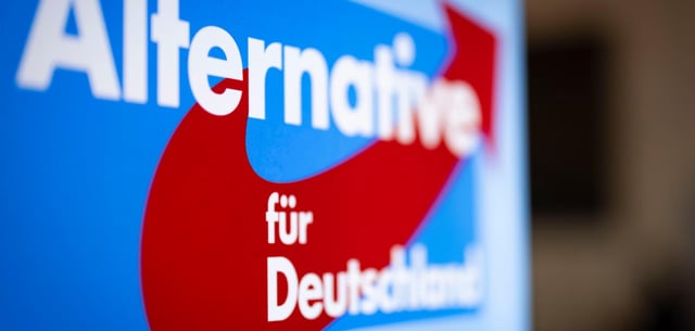 Aufsteller mit AfD-Logo (Archiv)