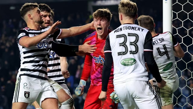 Ferrie’s save from Tavernier delivered a remarkable win for the Championship side at Ibrox