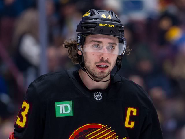 Vancouver Canucks defenseman Quinn Hughes has 59 points in 47 games this season.