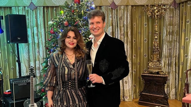 Iya Patarkatsishvili with her husband, Yevhen Hunyak