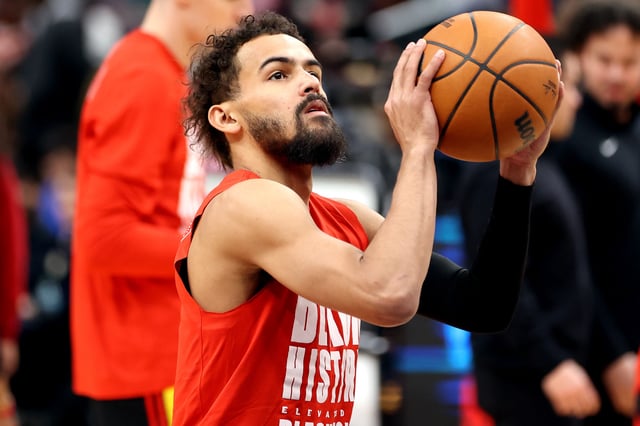 Feb 8, 2025; Washington, District of Columbia, USA; Atlanta Hawks guard Trae Young (11) takes a shot before a game against the Washington Wizards at Capital One Arena. Mandatory Credit: Daniel Kucin Jr.-Imagn Images/File Photo