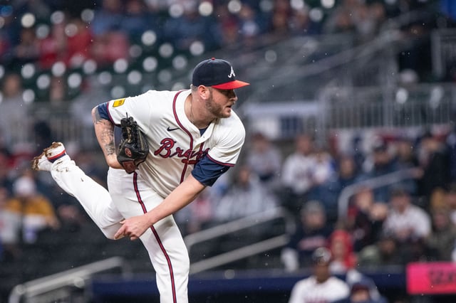Apr 9, 2024; Cumberland, Georgia, USA; Atlanta Braves pitcher Tyler Matzek (68) pitches the ball against Atlanta Braves during the seventh inning at Truist Park. Mandatory Credit: Jordan Godfree-USA TODAY Sports/File Photo