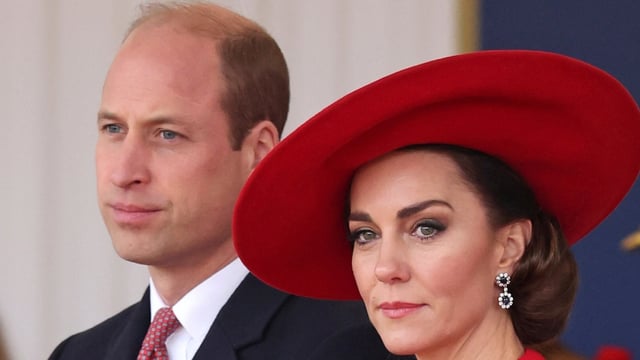 Britain's Prince William, left, and Britain's Kate, Princess of Wales, will miss the BAFTAs for the second time. (Chris Jackson/Pool Photo via AP, File)
