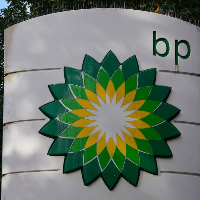 FILE - A logo of BP at a gas station in London, on Nov. 1, 2022. (AP Photo/Kin Cheung, File)