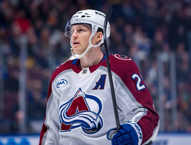 Colorado Avalanche forward Nathan MacKinnon, playing for Team Canada, is the reigning NHL MVP and this season's leading scorer.