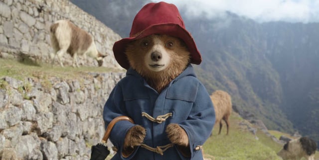 Paddington, voiced by Ben Whishaw, in a scene from “Paddington in Peru,” the third entry in the beloved family series which opens in theaters on Friday, Feb. 14.