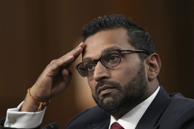 Kash Patel, President Donald Trump's choice to be director of the FBI, appears before the Senate Judiciary Committee for his confirmation hearing, at the Capitol in Washington, Thursday, Jan. 30, 2025. (AP Photo/Ben Curtis)