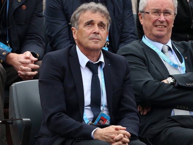 Jean-Pierre Dartevelle (à gauche), le 1er juin 2016 à Roland-Garros.
