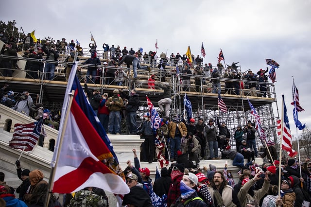Pro-Trump supporters storm the U.S. Capitol following a rally with President Donald Trump on January 6, 2021 in Washington, DC.
