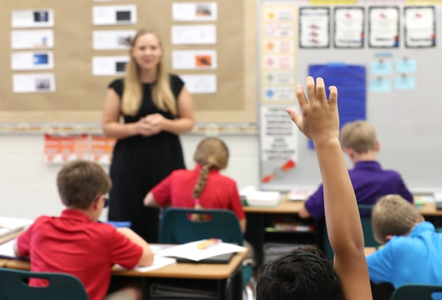 An increasing number of students are using vouchers to attend private schools like St Luke’s Lutheran School in Oviedo, Fla, Tuesday, Sept. 17, 2024. (Willie J. Allen Jr./Orlando Sentinel)