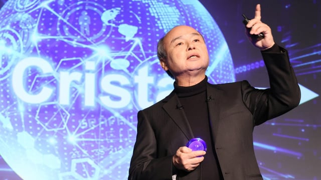 Masayoshi Son, the SoftBank founder, at an AI forum last week