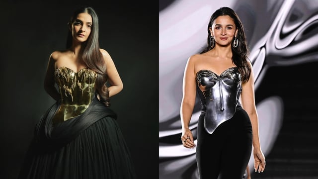 After Alia Bhatt, Sonam Kapoor turns out in a custom Gaurav Gupta gilded breastplate: Who wore it better?