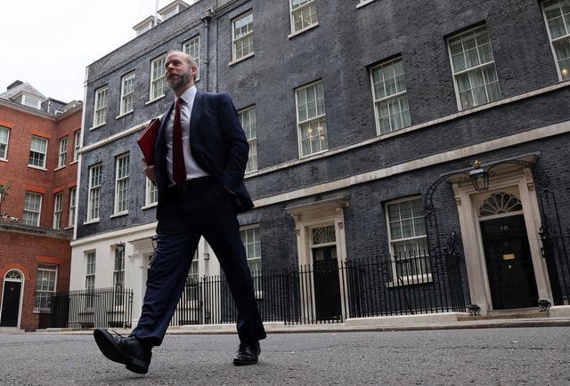 Britain’s Business Minister Jonathan Reynolds departs following a cabinet meeting at 10 Downing Street in London, Britain, July 23, 2024. REUTERS/Toby Melville/File Photo