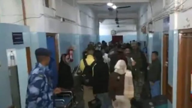 A visual from the Imphal hospital where the injured were taken (ANI)