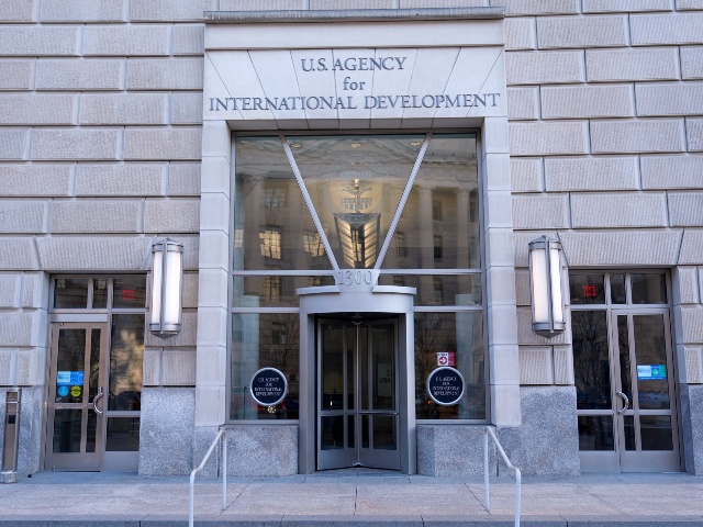 The U.S. Agency for International Development, or USAID, is pictured Saturday, Feb. 1, 2025, in Washington. (AP Photo/Carolyn Kaster)