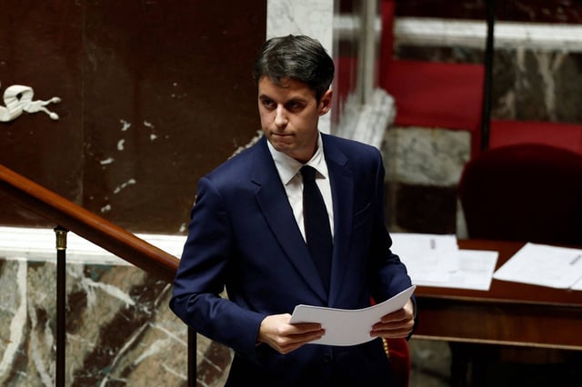 Gabriel Attal, à l'Assemblée nationale, le 14 janvier 2025.