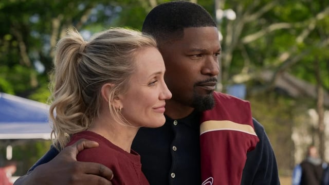 Cameron Diaz as Emily and Jamie Foxx as Matt in "Back In Action" (Photo Credit: Josh Stringer/Netflix)