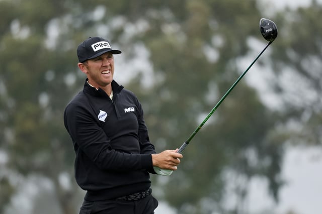 Seamus Power of Ireland plays his shot from the second tee during the first round of The Genesis Invitational 2025 at Torrey Pines Golf Course on February 13, 2025 in La Jolla, California.