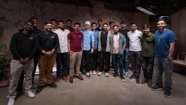 Nikhil Kamath (extreme right) with founders of the 9 selected startups