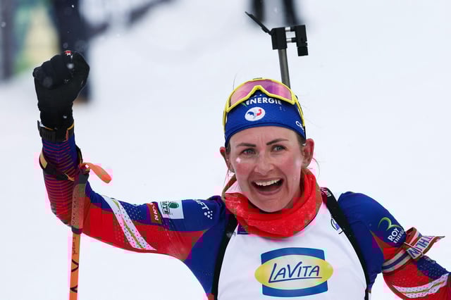 Die Nummer eins im Ziel: Justine Braisaz-Bouchet