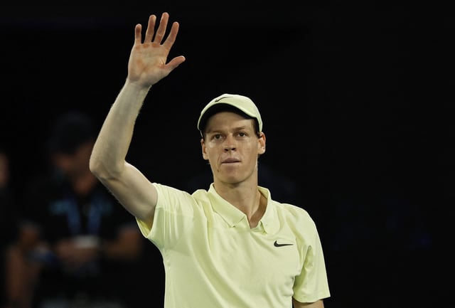 Tennis - Australian Open - Melbourne Park, Melbourne, Australia - January 26, 2025 Italy's Jannik Sinner celebrates winning the final against Germany's Alexander Zverev REUTERS/Tingshu Wang/File Photo