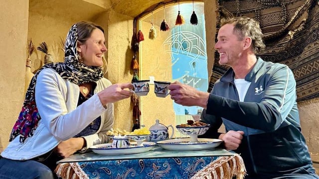 Craig and Lindsay Foreman posted this picture on Facebook on January 3, saying they were “having the most amazing time in Iran”