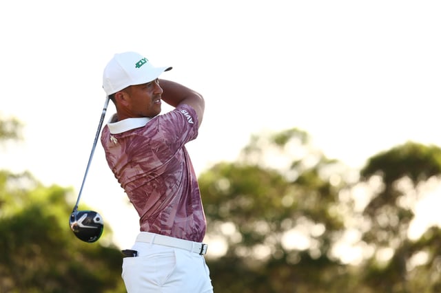Xander Schauffele of the United States plays his shot from the 18th tee during the second round of The Sentry 2025 at Plantation Course at Kapalua Golf Club on January 03, 2025 in Kapalua, Hawaii.