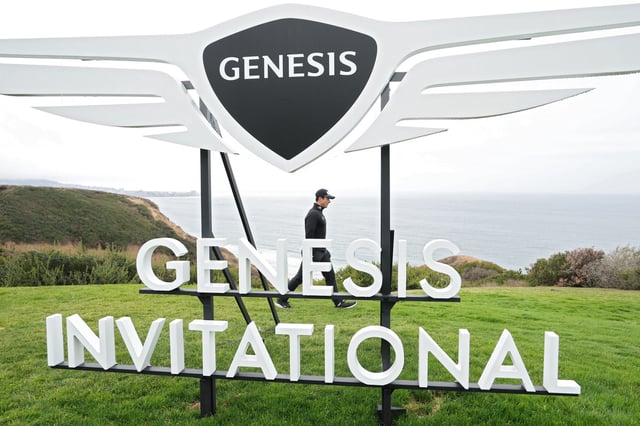 Viktor Hovland of Norway walks to the fourth tee during the first round of The Genesis Invitational 2025 at Torrey Pines Golf Course on February 13, 2025 in La Jolla, California.