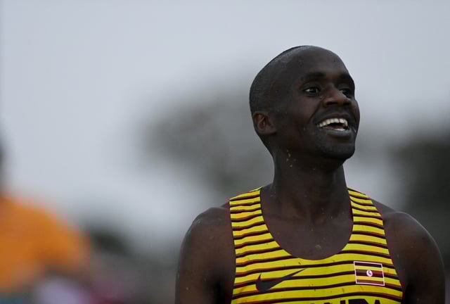 Athletics - World Cross Country Championships - Mount Panorama, Bathurst, Australia - February 18, 2023 Uganda's Jacob Kiplimo reacts after winning the senior race men final REUTERS/Jaimi Joy/File Photo