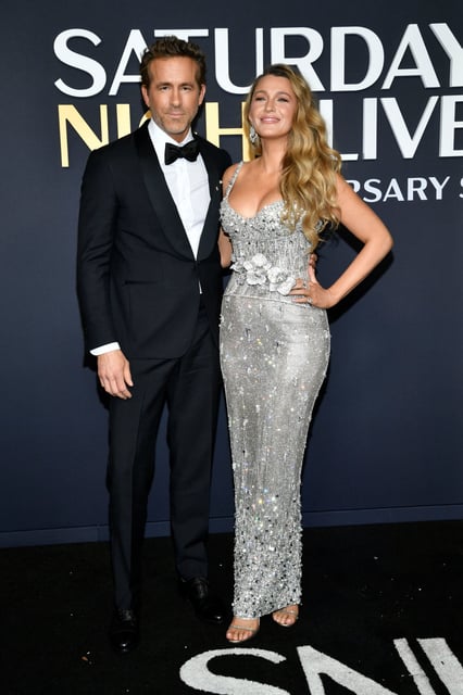 Ryan Reynolds and Blake Lively at the 'SNL50: The Anniversary Special' in New York on Sunday.