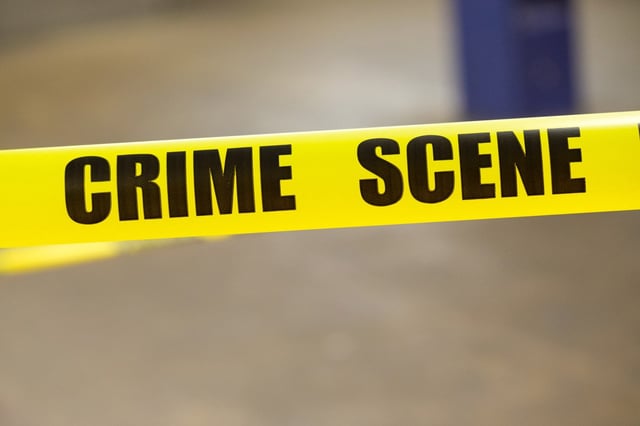 Police tape at a crime scene. (crime scene, crimescene, police, tape, web stock) (Gardiner Anderson for New York Daily News)
