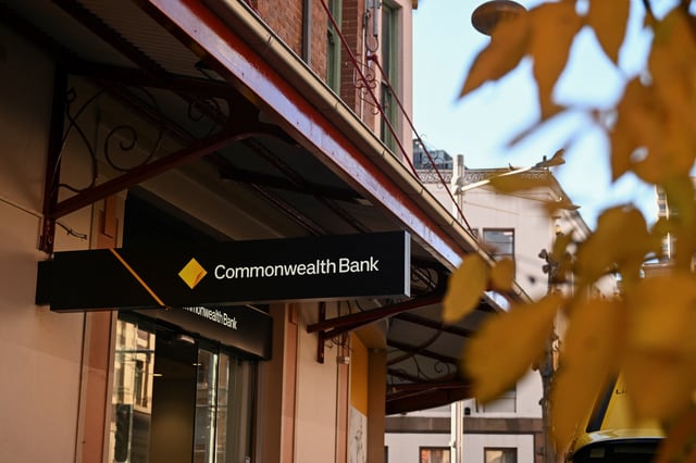 A view of the Commonwealth Bank building facade in the Sydney Central Business District, in Sydney, Australia, May 14, 2024. REUTERS/Jaimi Joy/File Photo
