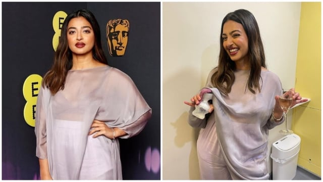 Radhika Apte has been open about breastfeeding and pumping. She has now shared a new photo of herself pumping milk while attending the BAFTAs. (Instagram/ Radhika Apte)