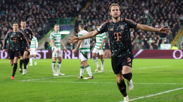 Im Hinspiel gegen Celtic Glasgow schoss Stürmer Harry Kane die Münchener mit seinem Tor zum Sieg in der Champions League.