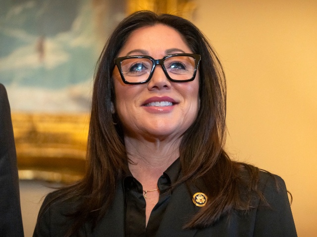 Former Rep. Lori Chavez-DeRemer, R-Ore., President-elect Donald Trump's pick for Secretary of Labor, meets with Senate Minority Leader Chuck Schumer of N.Y. in his office on Capitol Hill, Tuesday, Jan. 14, 2025, in Washington. (AP Photo/Mark Schiefelbein)