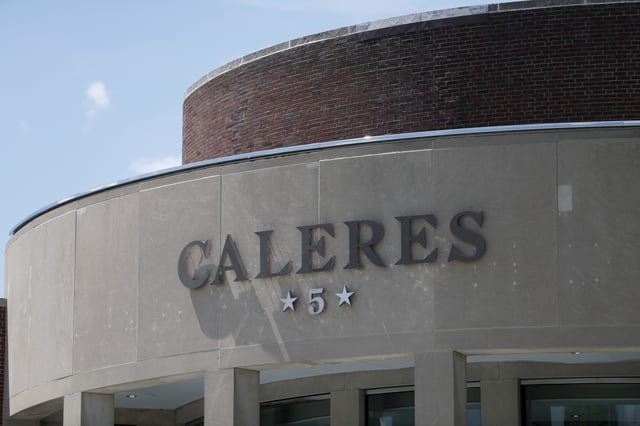 FILE - Headquarters of Caleres, the footwear company and retailer, is seen May 7, 2020, in Clayton, Mo. (AP Photo/Jeff Roberson, file)