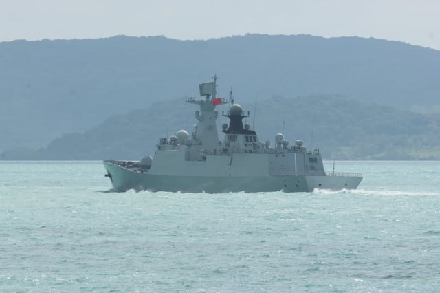 In this photo provided by the Australian Defense Ministry on February 13, 2025, the Chinese Type 054A frigate CNS Hengyang transits the waters northeast of Australia.