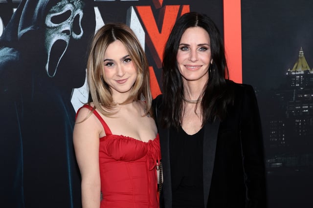 Coco Arquette and Courteney Cox attend the world premiere of Paramount&#39;s &#34;Scream VI&#34; at AMC Lincoln Square Theater on March 06, 2023 in New York City.