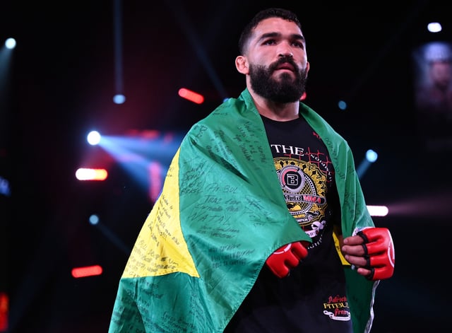 Patricio Pitbull enters the arena for his fight against AJ McKee ahead of their Featherweight World Title Main Event fight at The Forum on July 31, 2021 in Inglewood, California.