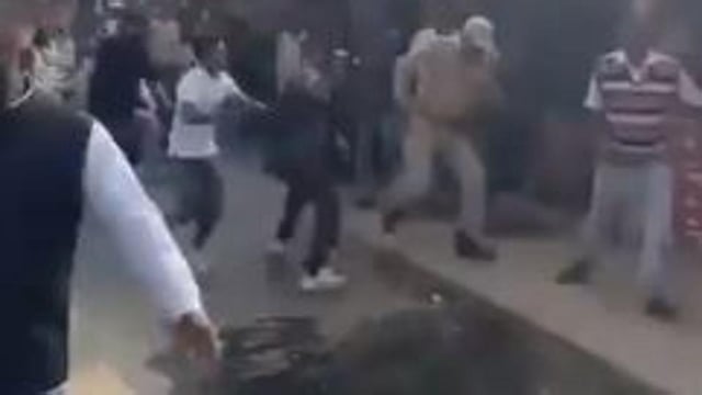 Congress MP Rakibul Hussain and his personal security officers (PSOs) were attacked by a mob in Assam’s Nagaon district on Thursday (Videograb)