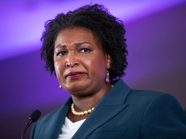 Stacey Abrams, Democratic gubernatorial candidate for Georgia, during an election night rally in Atlanta, Georgia, US, on Tuesday, Nov. 8, 2022. Abrams conceded to Governor Brian Kemp on Tuesday in a rematch of their 2018 race, reported the Associated Press. Photographer: Photographer: Dustin Chambers/Bloomberg