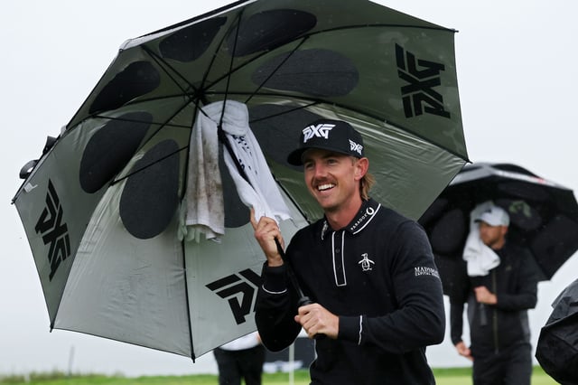 LA JOLLA, CALIFORNIA - FEBRUARY 13: Jake Knapp of the United States walks off the fifth green during the first round of The Genesis Invitational 2025 at Torrey Pines Golf Course on February 13, 2025 in La Jolla, California. (Photo by Harry How/Getty Images)