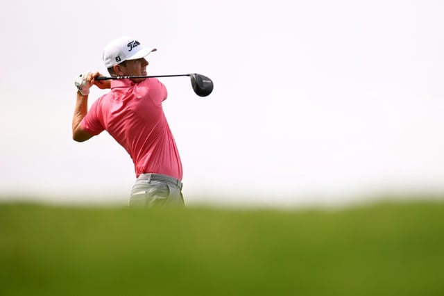 Jeremy Paul of Germany plays frm the sixth tee on the way to a share of the first-round lead in the US PGA Tour Mexico Open